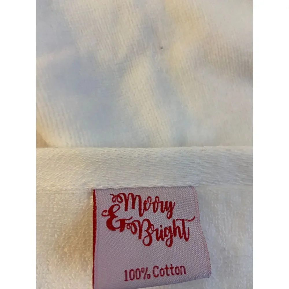 Merry bright cat Christmas handle towels bonus lot‎